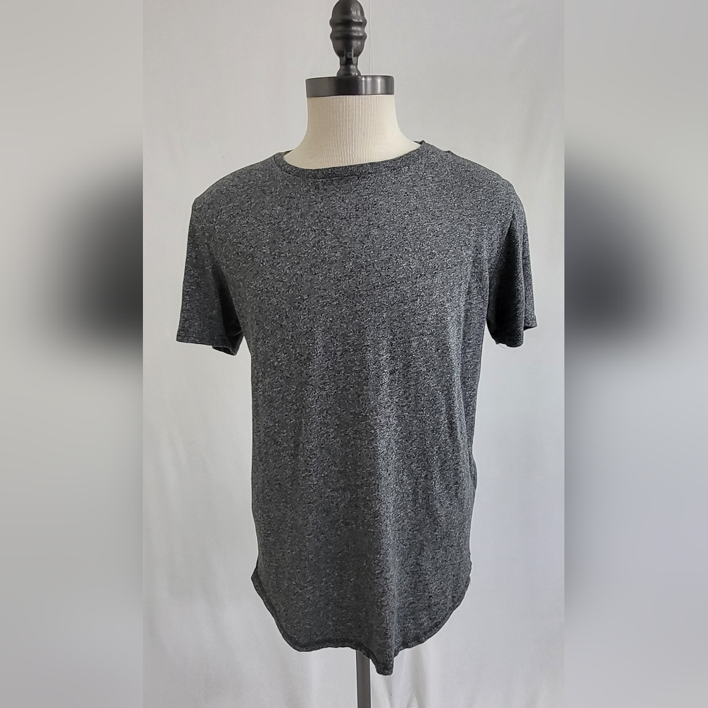 Men's Pacsun Black Marbled Short Sleeve Scallop Fit Shirt M